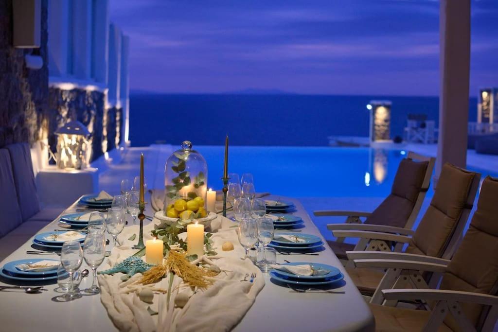 Mykonos Sea View Luxury Villa By Calypso Sunset Villas Mykonos Town Eksteriør bilde