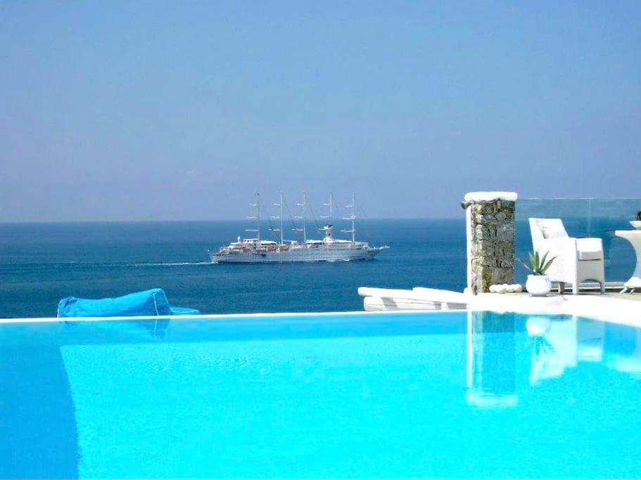 Mykonos Sea View Luxury Villa By Calypso Sunset Villas Mykonos Town Eksteriør bilde