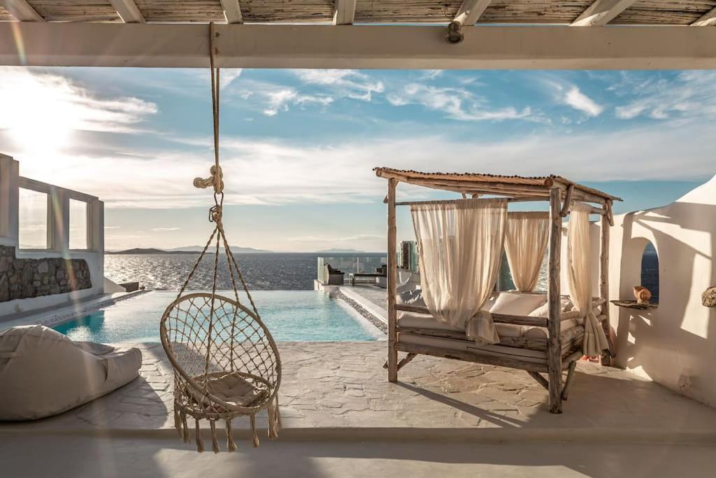 Mykonos Sea View Luxury Villa By Calypso Sunset Villas Mykonos Town Eksteriør bilde