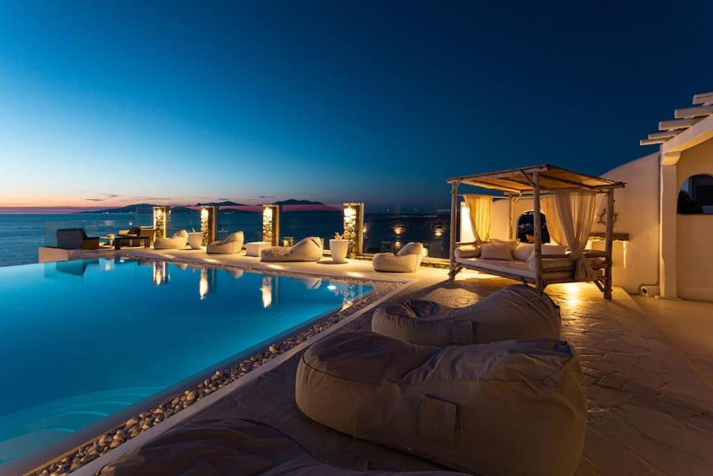 Mykonos Sea View Luxury Villa By Calypso Sunset Villas Mykonos Town Eksteriør bilde