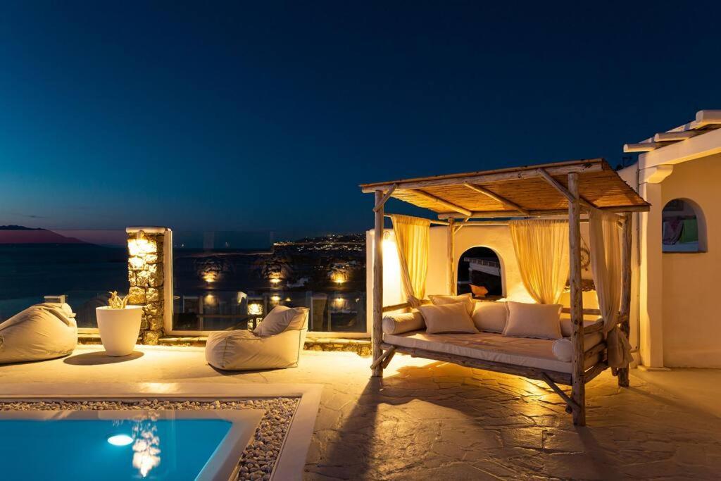 Mykonos Sea View Luxury Villa By Calypso Sunset Villas Mykonos Town Eksteriør bilde