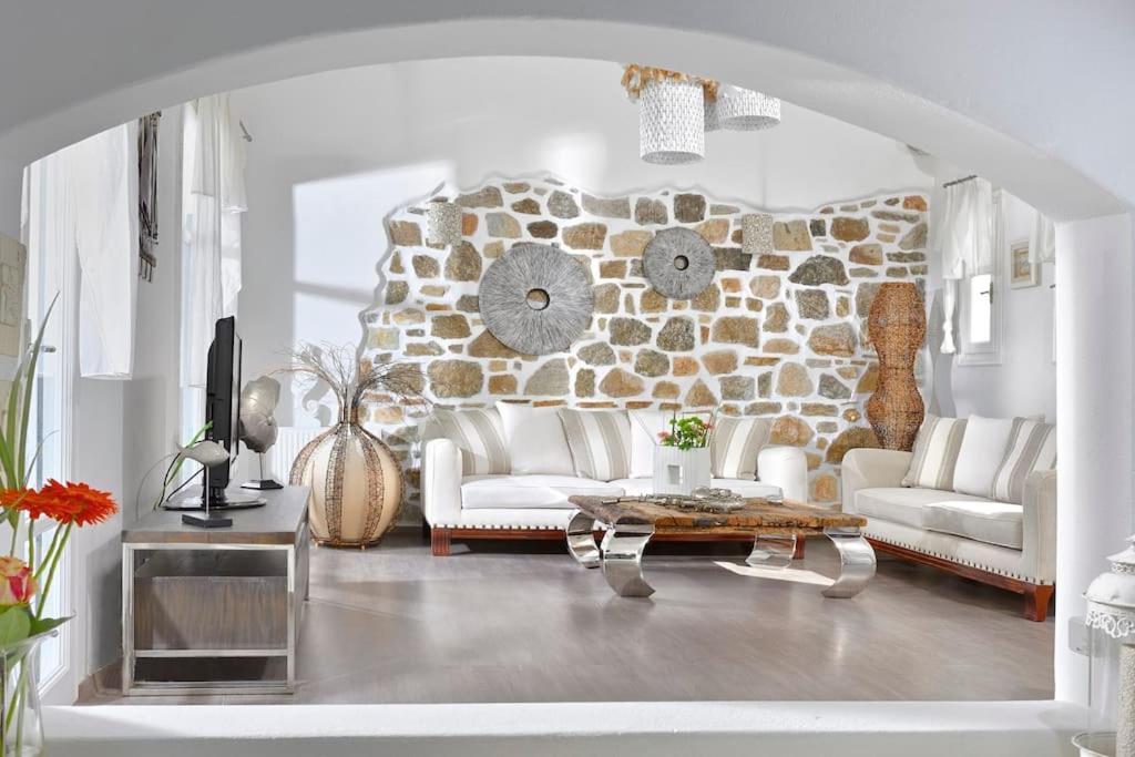 Mykonos Sea View Luxury Villa By Calypso Sunset Villas Mykonos Town Eksteriør bilde