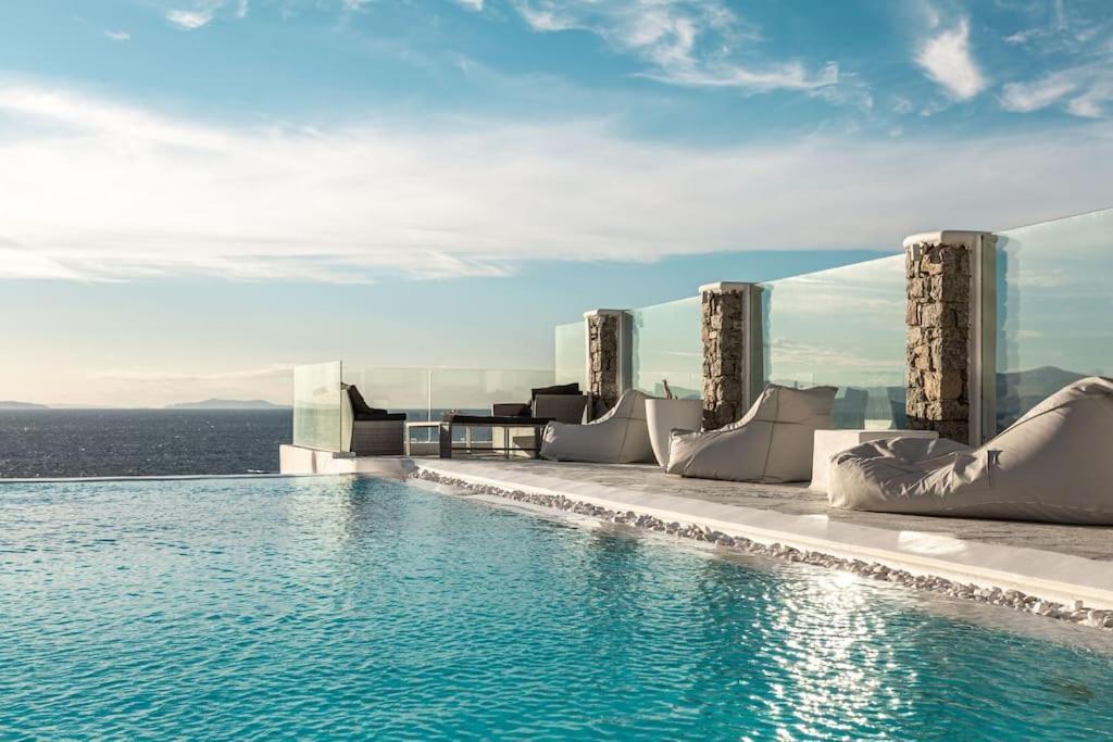 Mykonos Sea View Luxury Villa By Calypso Sunset Villas Mykonos Town Eksteriør bilde